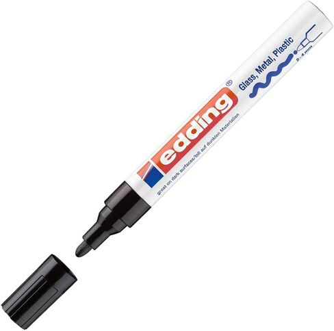edding 750 gloss paint marker - white - 1 paint marker - round nib 2-4 mm - paint pen for glass, pebbles, wood, plastic, paper - waterproof, high coverage in Saudi Arabia