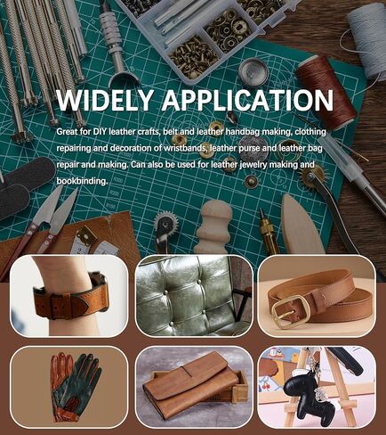 Tuykay Leather Tooling Kit Professional 456 PCS Leather Working Tools and Supplies with Apron and Storage Bag, Portable Handbag, with Leather Stamping Tools,Leather Rivet Kit, Leather Sewing Kit in Saudi Arabia
