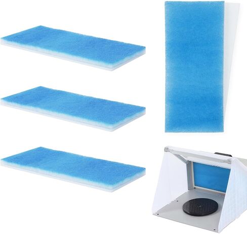 WISEPRO 6 PCS Airbrush Spray Booth Filter, 2 Layer Paint Booth Filters Spray Booth Replace Filter Compatible with Master, Paasche, Sky Enterprise, Airhobby in Saudi Arabia