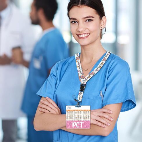Plifal PCT شارة Buddy حامل بطاقة التمريض إكسسوارات رعاية المرضى فني المعرف الأفقي اسم التعرف على العلامات الممرضة العمل مع مخططات تحويل الطول والوزن in Kuwait