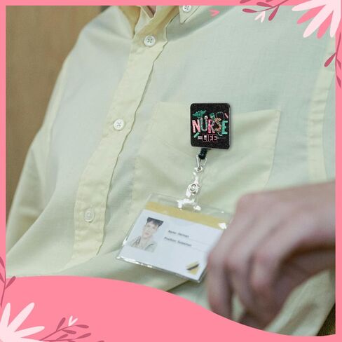 Funny Badge Reel Gift for Nurse, Retractable Badge Reel Gift for Nurse, Badge Accessories for Nurse, Interchangeable ID Badge Holder with Funny Quotes,3.5 x 1.6 inches, HW11 in Saudi Arabia