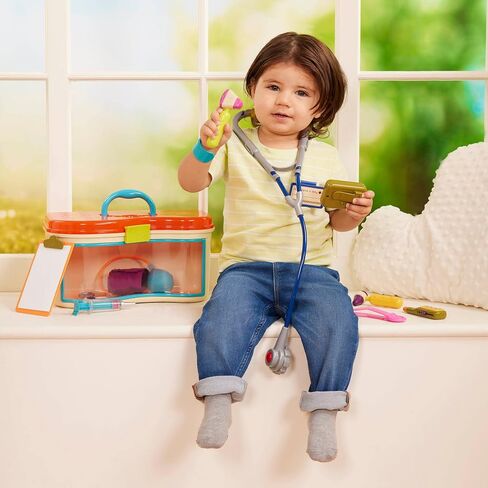 B. Toys- Wee Md- Pray Play Toy Doctor Kit- Doctor Play Set- kiddlers ، Kids- 14 قطعة- سماعة القلب ، مقياس الحرارة ، الصافرة والمزيد- 18 شهرًا + in Kuwait