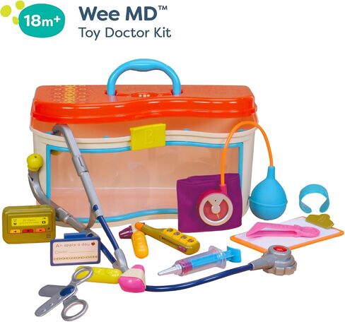 B. Toys- Wee Md- Pray Play Toy Doctor Kit- Doctor Play Set- kiddlers ، Kids- 14 قطعة- سماعة القلب ، مقياس الحرارة ، الصافرة والمزيد- 18 شهرًا + in Kuwait