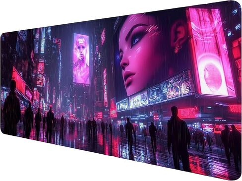 Night Sky Gaming Mouse Pad Desk Pad 31.5 x 11.8 Inch Stars Moon Forest Large Gaming Mouse Mat with Stitched Edges,Non-Slip Waterproof Rubber Base Mous Mat Office Computer Keyboard Laptop Home in Saudi Arabia