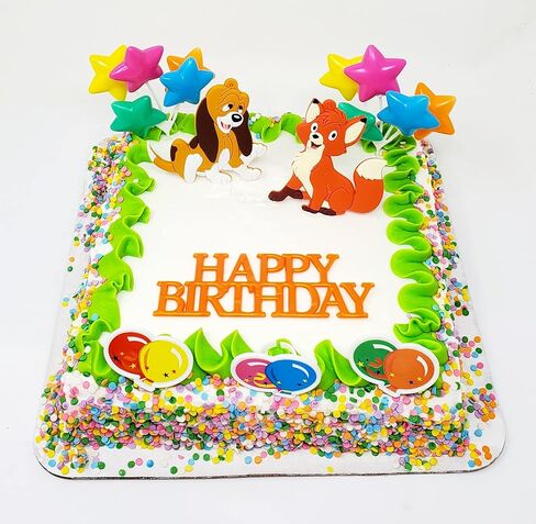 Fox and the Hound Copper و Todd 8 Piece Cake Cake Topper (تصميم فريد) in Saudi Arabia