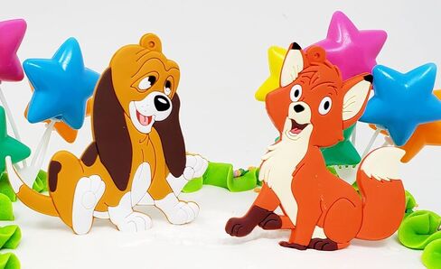 Fox and the Hound Copper و Todd 8 Piece Cake Cake Topper (تصميم فريد) in Saudi Arabia