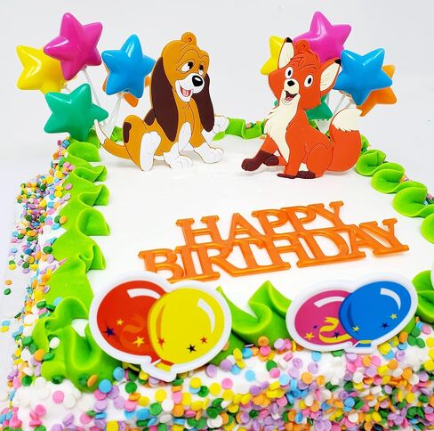 Fox and the Hound Copper و Todd 8 Piece Cake Cake Topper (تصميم فريد) in Saudi Arabia
