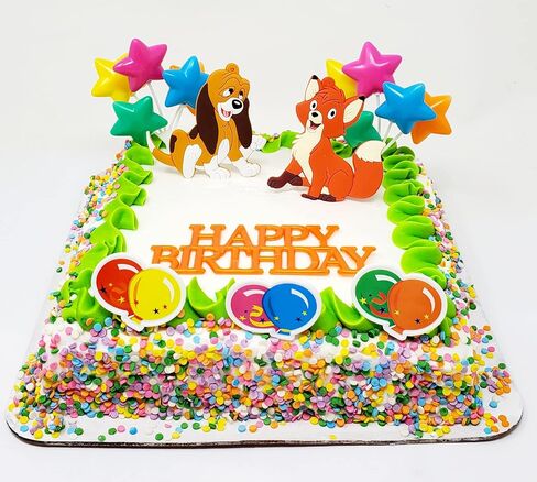 Fox and the Hound Copper و Todd 8 Piece Cake Cake Topper (تصميم فريد) in Saudi Arabia