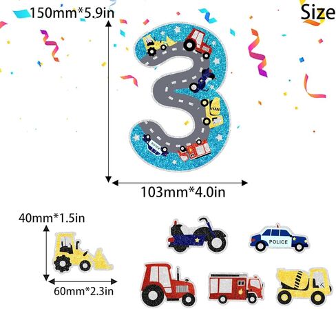 Transport Cake Toppers 7-Piece Set of Kids' Car Themed 1st Birthday Decoration, Great for Boys and Girls Car Themed Birthday Parties, Truck Themed Parties, or Baby Shower Party Decorations. SugarGera in Kuwait