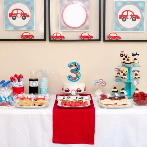 Transport Cake Toppers 7-Piece Set of Kids' Car Themed 1st Birthday Decoration, Great for Boys and Girls Car Themed Birthday Parties, Truck Themed Parties, or Baby Shower Party Decorations. SugarGera in Kuwait
