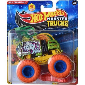 Hot Wheels Monster Trucks Will Trash It All, Freestyle Wreckers 1/12 Includes Crushed Car