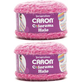 Caron Colorama Halo Striped - 2 Pack of 481 Yards/8 oz Acid 71% Acrylic 18% Nylon 11% Polyester Yarn