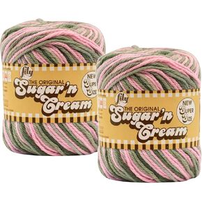 Sugar'N Cream Yarn - Ombres Super Size-Pink Camo