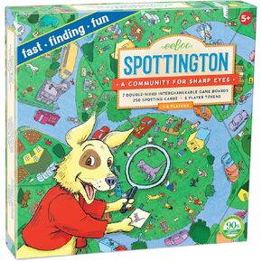 eeBoo: Spottington Board Game, Develops Observational Skills, Focus and Speed, Fast, Finding and Fun, for 1 to 6 Players, Perfect for Ages 5 and up