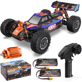 1:12 Brushless Fast Rc Cars for Adults Fast 42 MPH,Off Road Rc Car 4X4,Remote Control Car for Adults 4WD High Speed Racing RC Truggy with two 3S 2200 mAh Truck Racing Buggy Suitable for gifts
