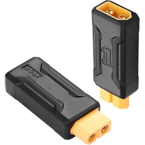 SinLoon 2 Pack XT60 Male to Female Connector Adapter 90 Degree XT60 Wireless Adapter for RC FPV Toy Car Plane Drone Battery (90 Degree Male to Female)