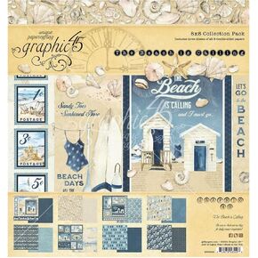 Graphic 45 8x8 Collection Pack- The Beach is Calling, 4502822