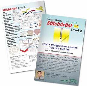 Embrilliance StitchArtist Level 2 Digitizing Embroidery Software for MAC & PC