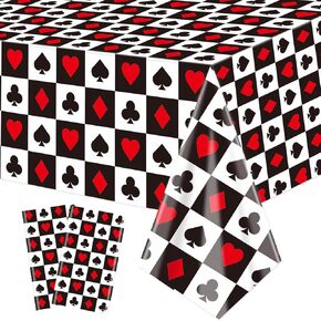 4pcs casino tableroths ، غطاء طاولة البوكر ، قطعة قماش طاولة كازينو مستطيلة للنزهة زخارف حفلة البوكر ، 51 × 86.6 بوصة