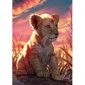 Buffalo Games - Louise Goalby - The Lion Cub - 300 Piece Jigsaw Puzzle for Adults -Challenging Puzzle Perfect for Game Nights - Finished Size is 21.25 x 15.00