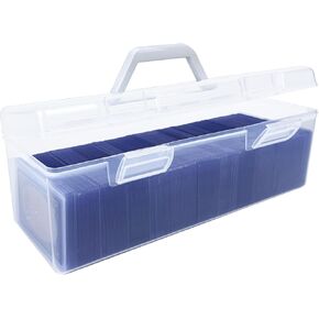 Trading Card Storage Box for Toploader, Plastic Card Case Hold up to 200 Toploaders Fit for MTG/TCG/Sports/Standard Cards (2PCS)