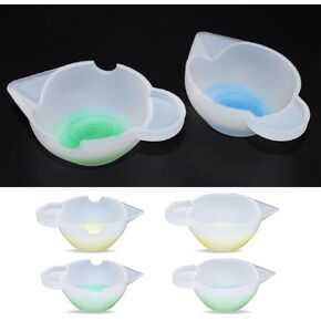 6 Pcs Silicone Mold Cup Dispenser Color Mixing Cups Silicone Color Cups for UV Resin Mixing Cup for DIY Jewelry Making Epoxy Resin Craft (6 Pack)