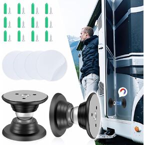 2 حزمة مغناطيسية باب RV توقف ، توقف باب الأمتعة المغناطيسية القوية ل RV Camper RV Travel Trailer Kitchen Home ، LATCH RV Door مع شريط ومسامير