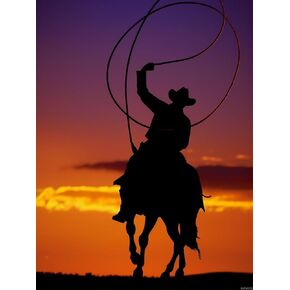 EATUKYIC Cowboy on Horse Diamond Painting Kit for Adults Colorful Scenery Diamond Art Kit, Full Gemstone Embroidery Diamond Art for Beginners for Home Wall Decor 12x16 inch