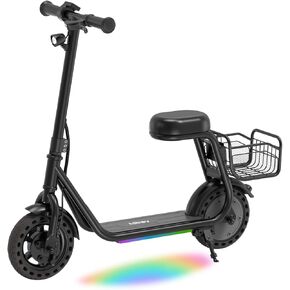 Hiboy Q2 Lite Electric Scooter للأطفال الذين تتراوح أعمارهم بين 4-8 ، 3 سرعات قابلة للتعديل ، يصل إلى 9.3 ميل في الساعة ، أضواء النيون ، نطاق 5 أميال ، سكوتر كهربائي مع مقعد للأطفال