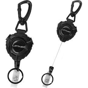 حامل شارة مقطع قابل للسحب ، سلسلة مفاتيح قابلة للسحب بالخدمة الثقيلة مع 31.5 في الحبل الفولاذ السلس ، متين 360 درجة كرابر قابلة للسحب من أجل العمل ، وصيد الأسماك ، ومفتاح السيارة ، 9 أوقية in Kuwait