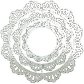Multi-Layer Circle Die Cut for Card Making, Nesting Circle Metal Cutting Dies Congratulations Die Cuts Embossing Stencils Template for DIY Scrap-Booking Decor Wedding Birthday Blessing Card