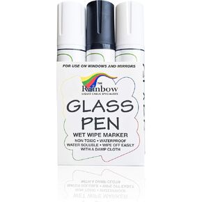 Glass Pen Window Marker: Liquid Chalk Window Markers for Glass Washable, Car Marker or Mirror Paint Pen - Car Windows, Mirror, Storefront Windows & Party, Holiday (5 Pens - Black & White - Fine Tip)
