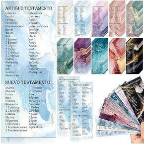 100 Pcs Easter Christian Bookmarks Bulk Bible Scripture Cards Religious Sunday School Gifts Inspirational Jesus Bookmarks for Women Church Welcome Gifts(Marble,Spanish)