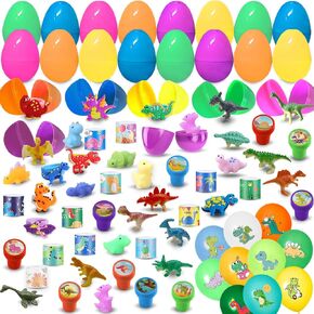 Easter Eggs Toy 60 Pack - Easter Eggs with Toys Inside - Easter Party Favors for Toddlers & Kids -Easter Toy Eggs for The Classroom Easter Basket Stuffers Easter Gifts for Kids