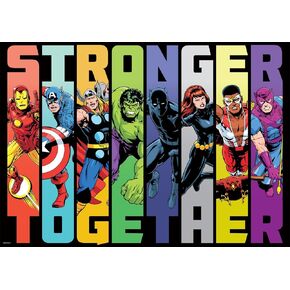 Buffalo Games - Marvel - Stronger Together - 300 Piece Jigsaw Puzzle for Adults -Challenging Puzzle Perfect for Game Nights - Finished Size is 21.25 x 15.00
