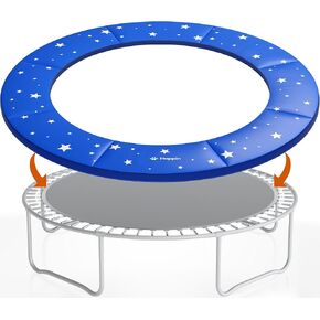Happin® Trampoline Spring Cover Super Thick, Universal Fit 12FT/14FT/15FT -Trampoline Pad Replacement Stars Design, Waterproof, Tear & UV Resistant, Trampoline Pad Replacement for Ultimate Safety