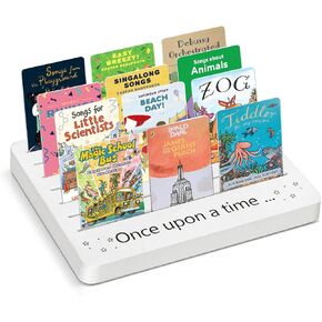 White Yoto Card Holder,Wooden Yoto Card Case, Yoto Card Storage Box with organizaiton, Yoto Card Storage and Organizer, Wood Trading Deck Box Card Storage Box-Designed to Hold Yoto Mini Audio Cards