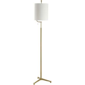 SAFAVIEH FLL4063A Lighting Ezekiel Brass Gold 62-inch (LED Bulb Included) Floor Lamp