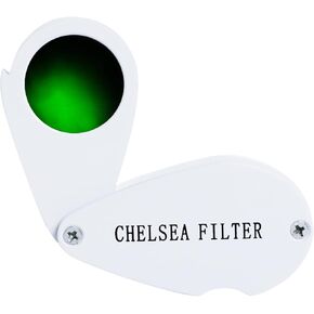Chelsea Filter for Gemstone Identification Quickly Distinguish Genuine Emeralds, Rubies, Sapphires, Aquamarine Glass Filter, Reliable, Portable Ideal for Gemologists and Jewelers
