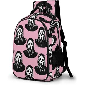 Black Mask Scream Travel Laptop Backpack Funny Ghost Devil Large Casual Daypack Durable Work Computer Camping Back Packs Bags for Women Men