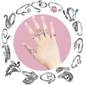 14 Pcs Braided Crochet Ring Hooks Adjustable Finger Crochet Tension Ring Crochet Ladies