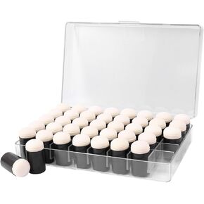 40 Pieces Sponge Daubers W/Storage Case - Great for Applying Ink, Chalk, Paint, and More to Your Projects - Fits Over The Finger and Makes Blending Accuracy Easier