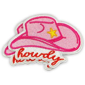 SODAVA (2 Pcs) Howdy Patches, Howdy Patches Iron On, Funny Hook and Loop Patch, Embroidered Patches for Tactical, Backpack, 3.5 Inches Iron On Patches, Morale Patches, Funny Patches