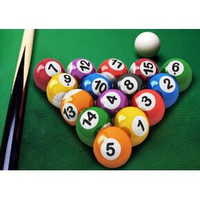 Diamond Art Painting Billiards Close up Pool Table Picture Sports Stretched Kit for Adults Full Round Drill Diamond Art Painting by Number Kits Gem Art Wall Home Decor(13.8 x13.8inch)