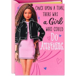 Hallmark Barbie Birthday Card for Girls (Strong, Limitless, Fabulous)