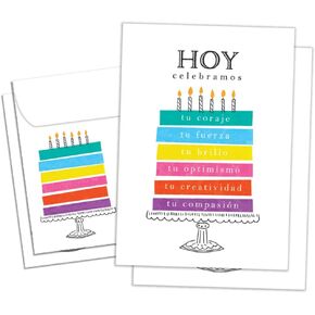 Tree-Free Greetings - Spanish-Speaking Birthday Card - Artful Designs - 1 Card + Matching Envelope - Made in USA - 100% Recycled Paper - 5 x 7 - Cumpleaños Flowers (GO64622)