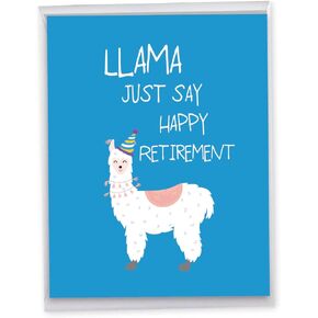 The Best Card Company - Jumbo Retirement Card from All of Us (8.5 x 11 Inch) - Big Group Notecard for Retiree - J5651ERTG-US