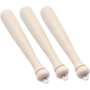 Gshllo 20 PCS Baseball Bat Charms Mini Baseball Bats Sport Pendants keychain Making Charms Key Ring حلية مع حلقة لـ DIY Craft 4.5 CM