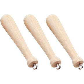 GSHLLO 20 Pcs Wooden Baseball Bat Charms Mini Baseball Bats Sport Theme Pendants Keychain Making Charms Key Ring Hanging Ornament with Loop for DIY Craft 4.5 cm
