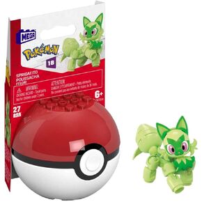 MEGA Pokémon Sprigatito Collectible Pokeball Building Toy for Ages 6 and Up